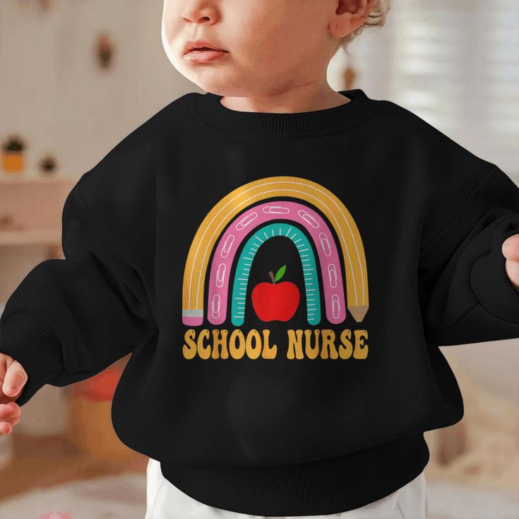 First Day Of School Nurse Back To School Rainbow Pencil Graphic Toddler Sweatshirt First Day Of School Nurse Back To School Rainbow Pencil Graphic Toddler Sweatshirt