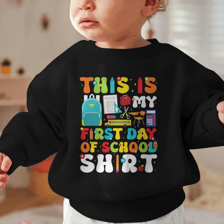 First Day Of School Shirt Boys Girls Back To School Graphic Toddler Sweatshirt First Day Of School Shirt Boys Girls Back To School Graphic Toddler Sweatshirt