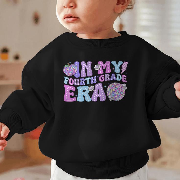 In My Fourth Grade Era Retro Back To School Disco Ball Graphic Toddler Sweatshirt