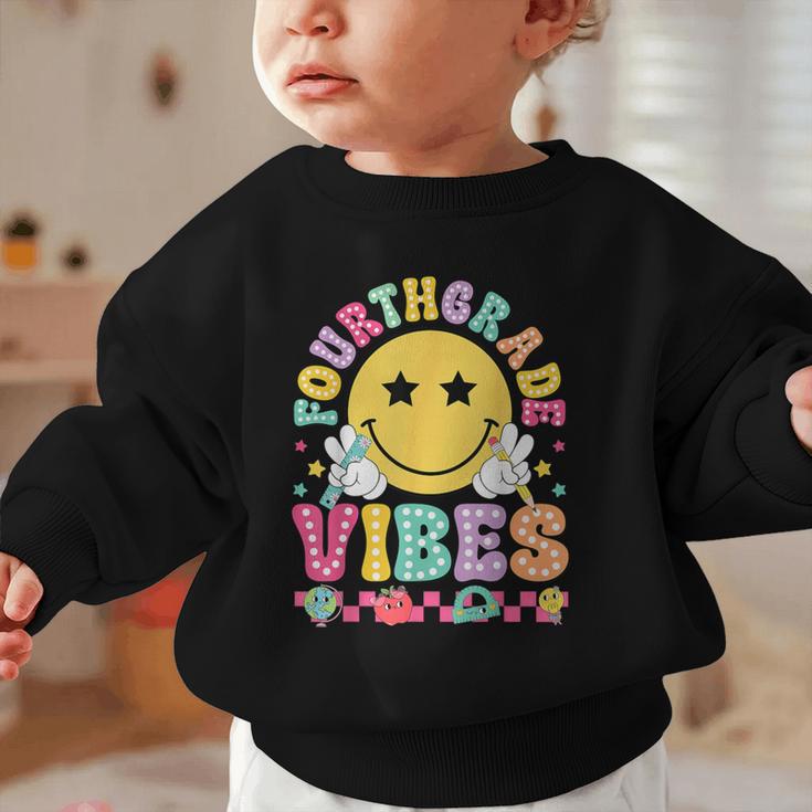 Fourth Grade Vibes Smile Face Back To School Boys Girls Kids Graphic Toddler Sweatshirt Fourth Grade Vibes Smile Face Back To School Boys Girls Kids Graphic Toddler Sweatshirt