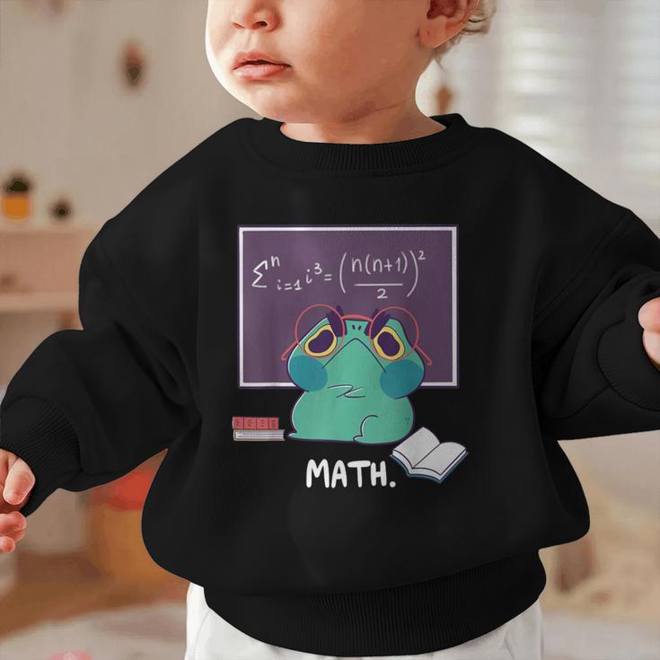 Frog Hates Math Kawaii Science Back To School Kids Graphic Toddler Sweatshirt Frog Hates Math Kawaii Science Back To School Kids Graphic Toddler Sweatshirt