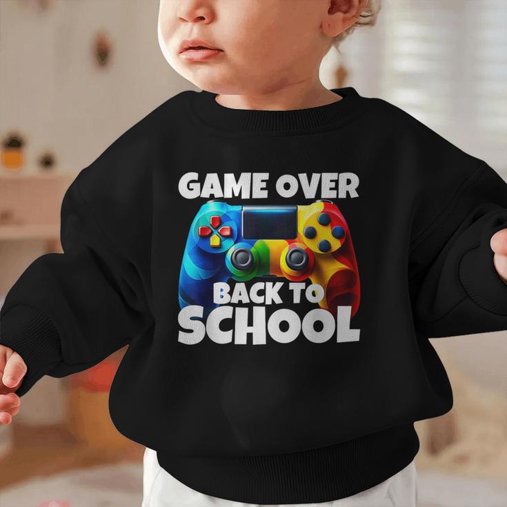 Game Over Back To School Gaming Controller Kids Gamer Graphic Toddler Sweatshirt