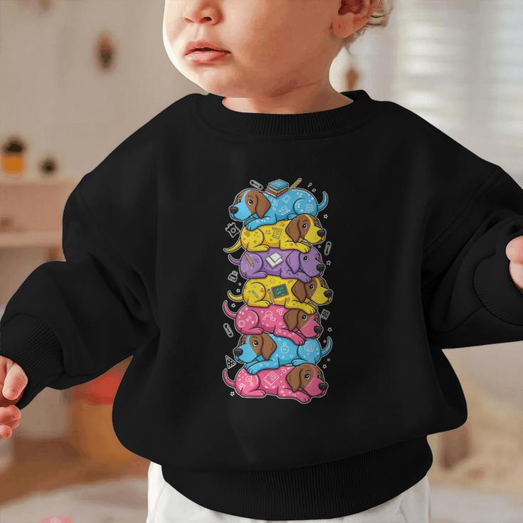German Shorthaired Pointer Rainbow Back To School Boys Girls Graphic Toddler Sweatshirt German Shorthaired Pointer Rainbow Back To School Boys Girls Graphic Toddler Sweatshirt