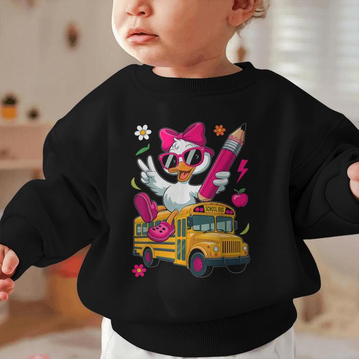 Goose Back To School First Day Of School Girls Boys Graphic Toddler Sweatshirt Goose Back To School First Day Of School Girls Boys Graphic Toddler Sweatshirt