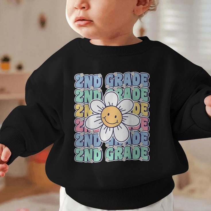 Groovy 2nd Grade Back To School First Day Of Second Grade Graphic Toddler Sweatshirt