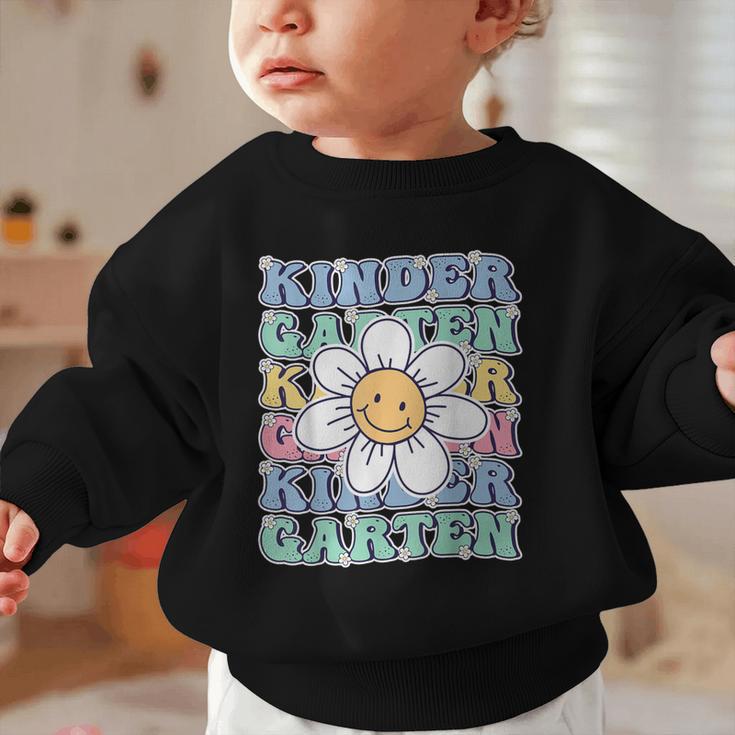 Groovy Kindergarten Back To School First Day Of Kindergarten Graphic Toddler Sweatshirt