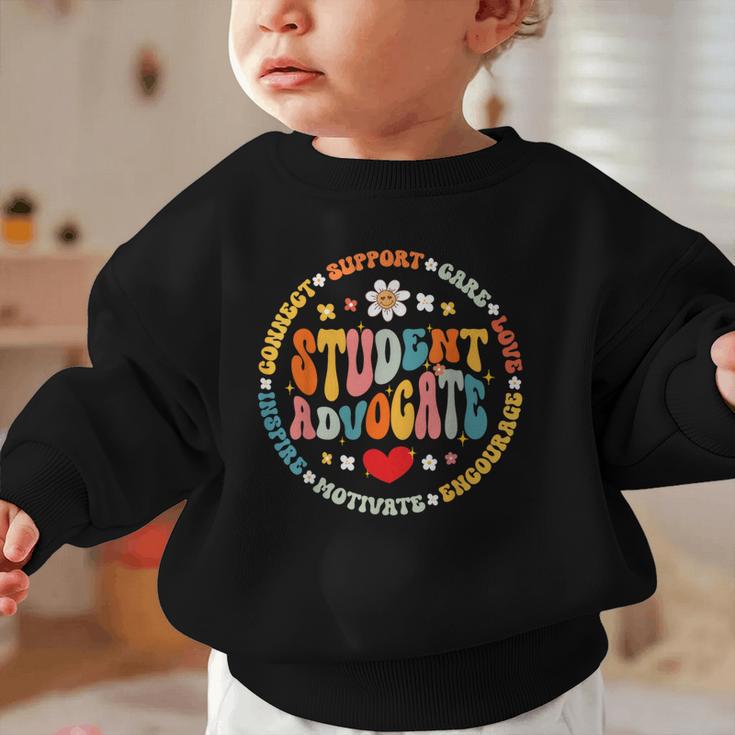 Groovy Student Advocate Appreciation Back To School Graphic Toddler Sweatshirt Groovy Student Advocate Appreciation Back To School Graphic Toddler Sweatshirt