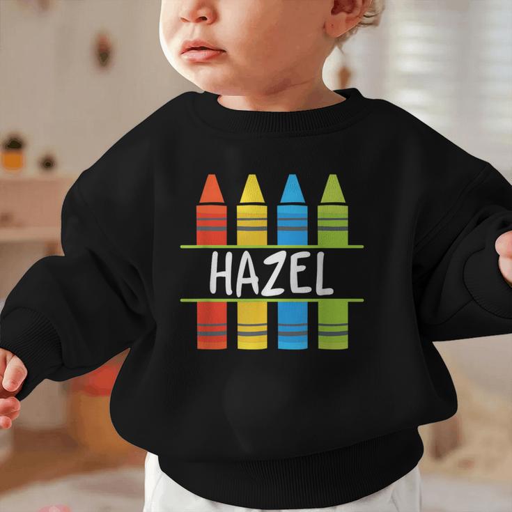 Hazel Crayon Back To School Kids Graphic Toddler Sweatshirt Hazel Crayon Back To School Kids Graphic Toddler Sweatshirt