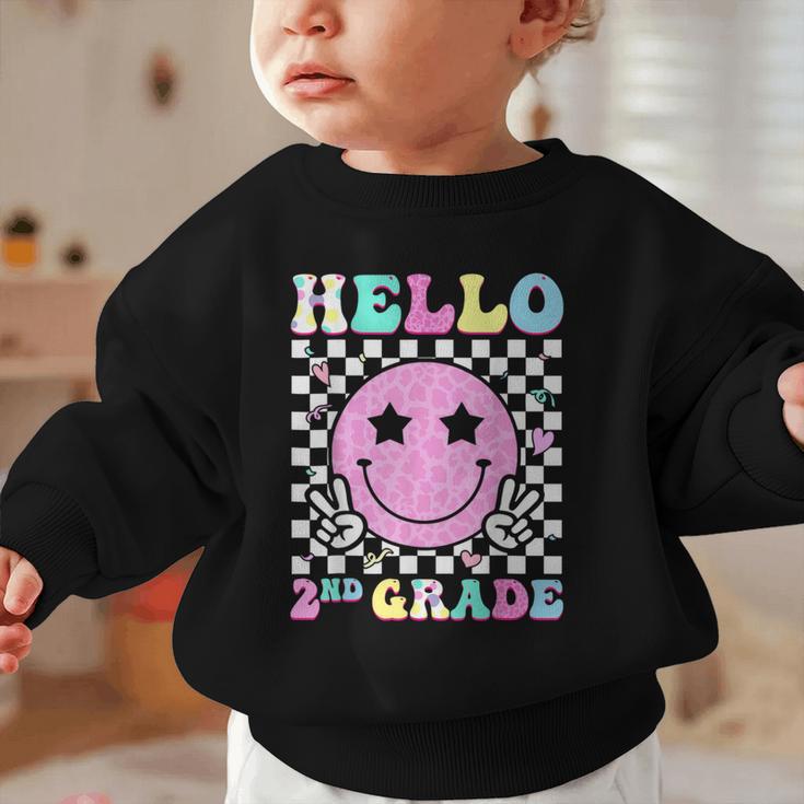 Hello 2nd Grade Groovy Back To School Second Grade Girls Kid Graphic Toddler Sweatshirt Hello 2nd Grade Groovy Back To School Second Grade Girls Kid Graphic Toddler Sweatshirt