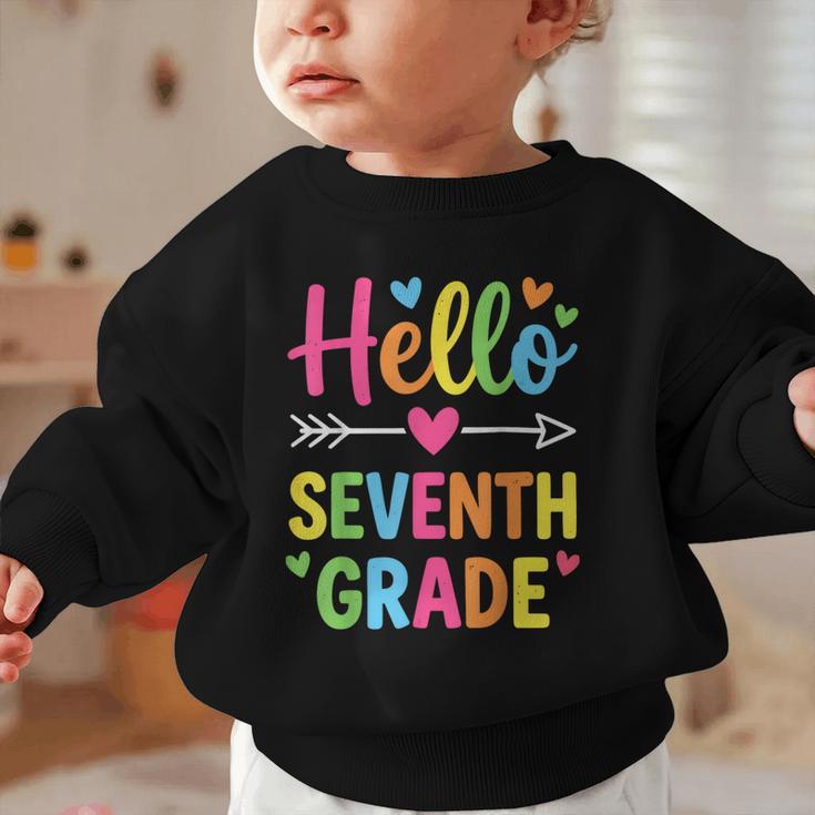 Hello Seventh 7TH Grade Back To School Kids Students Tee Graphic Toddler Sweatshirt Hello Seventh 7TH Grade Back To School Kids Students Tee Graphic Toddler Sweatshirt
