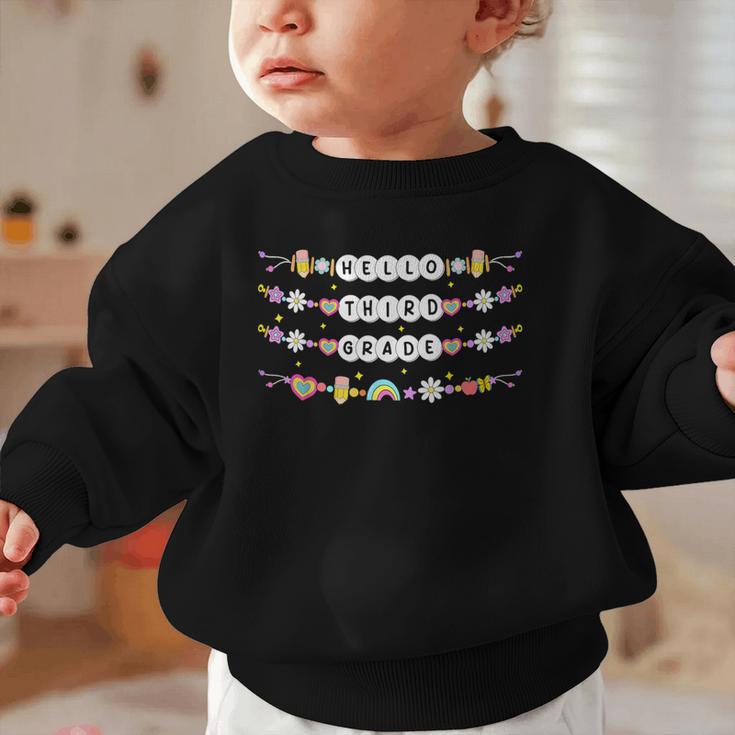 Hello Third Grade Friendship Bracelets Back To School Kids Graphic Toddler Sweatshirt Hello Third Grade Friendship Bracelets Back To School Kids Graphic Toddler Sweatshirt