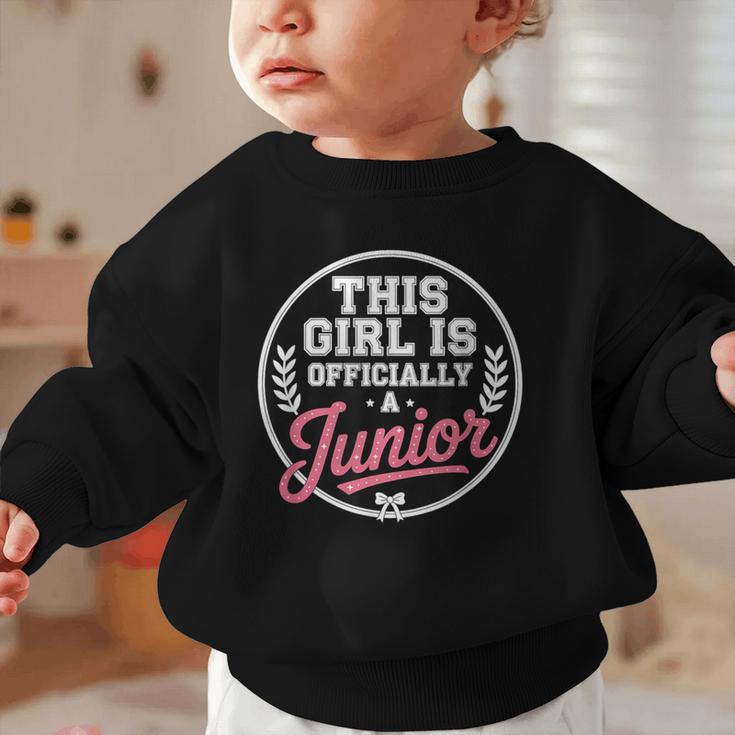 Highschool Girls Back To School 2025 First Day A Junior Graphic Toddler Sweatshirt