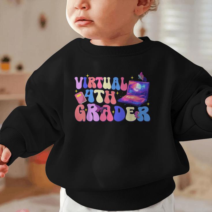 Homeschool 4th Grade Virtual 4th Grader Back To School Graphic Toddler Sweatshirt Homeschool 4th Grade Virtual 4th Grader Back To School Graphic Toddler Sweatshirt