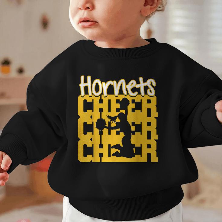 Hornets Cheer Back To School Cheerleading Spirit GY Graphic Toddler Sweatshirt Hornets Cheer Back To School Cheerleading Spirit GY Graphic Toddler Sweatshirt