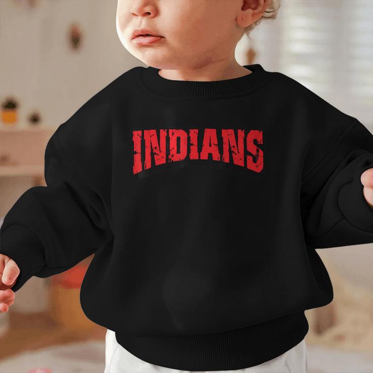 Indians Back To School Spirit R Graphic Toddler Sweatshirt Indians Back To School Spirit R Graphic Toddler Sweatshirt