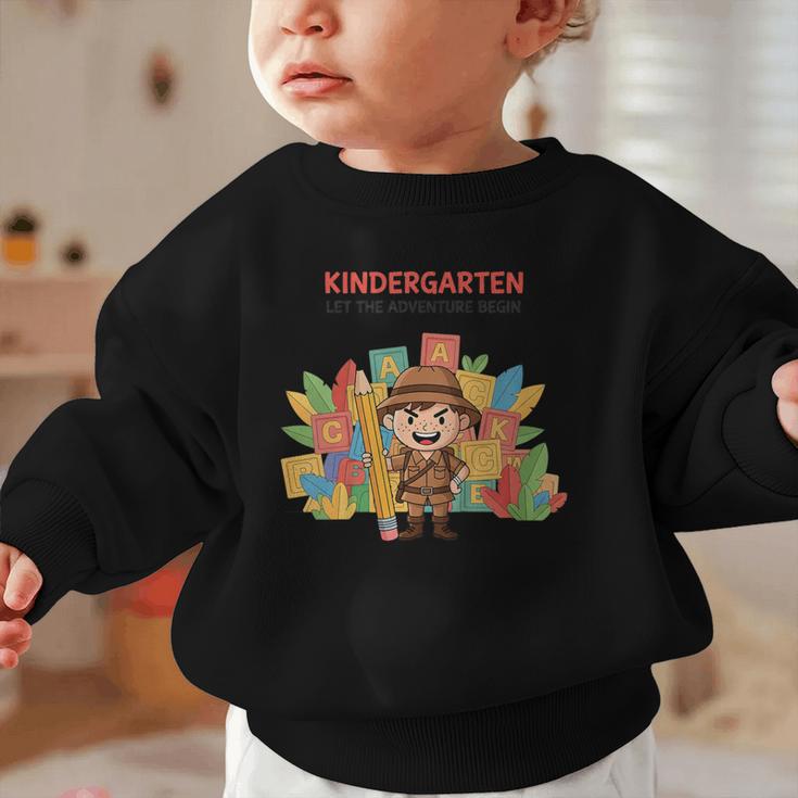 Kindergarten Adventure Explorer Back To School Graphic Toddler Sweatshirt