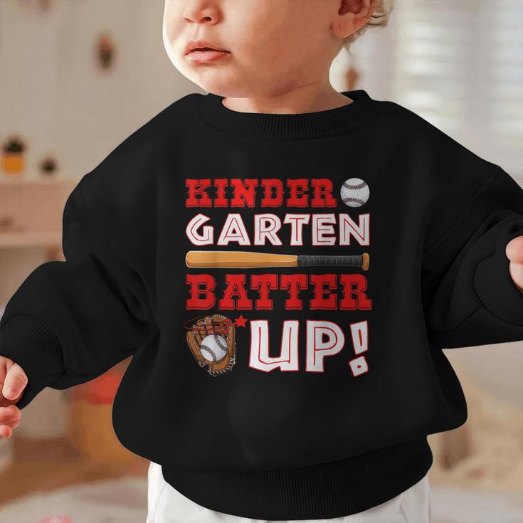 Kindergarten Batter Up Back To School Baseball Player Boys Graphic Toddler Sweatshirt
