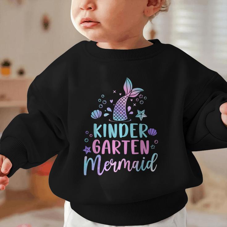 Kindergarten Mermaid Back To School Girls First Day Kinder Graphic Toddler Sweatshirt Kindergarten Mermaid Back To School Girls First Day Kinder Graphic Toddler Sweatshirt