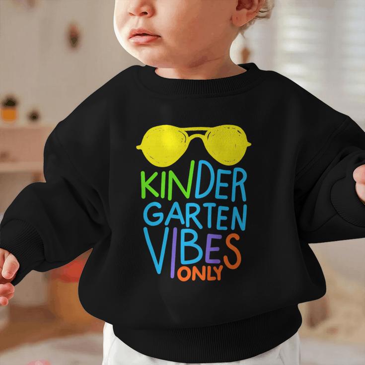 Kindergarten Vibes Only Glow Sunglasses Back To School Graphic Toddler Sweatshirt