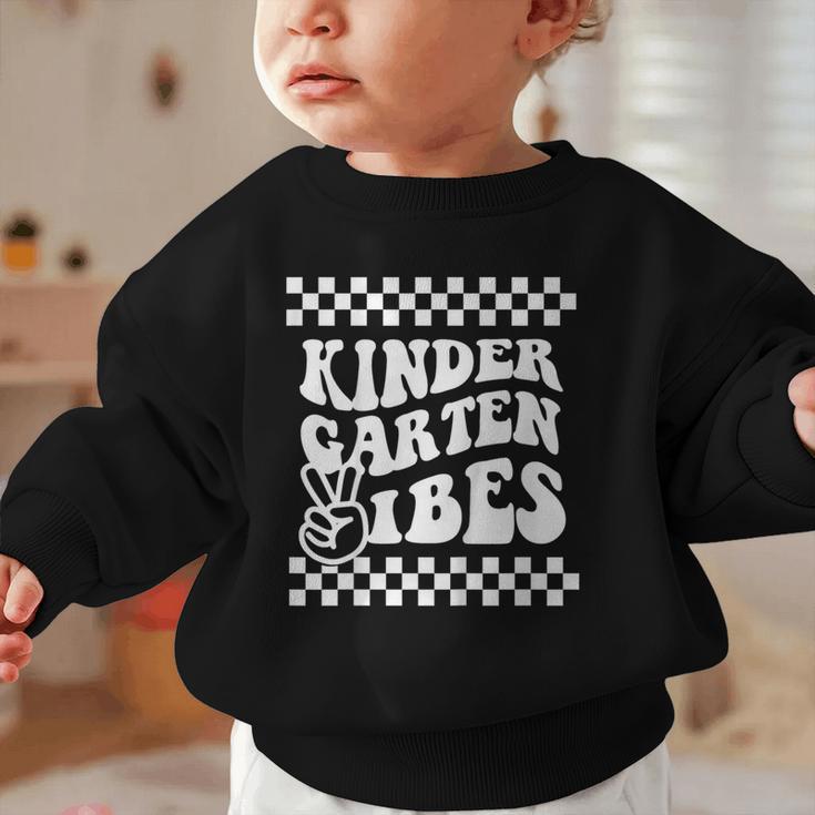 Kindergarten Vibes Retro Girl Back To School Kinder Boy Graphic Toddler Sweatshirt