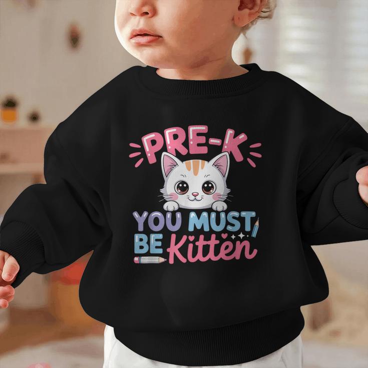 Kitten Back To School Girls Preschool Cat Lover Graphic Toddler Sweatshirt