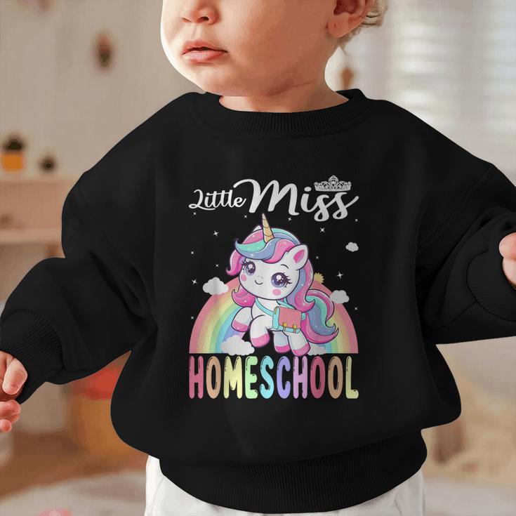 Little Miss Homeschool Back To School Girls Homeschool Graphic Toddler Sweatshirt
