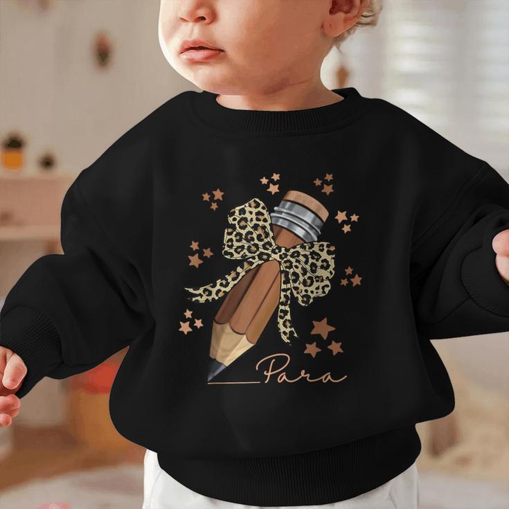 Melanin Pencil Leopard Bow Para Back To School Graphic Toddler Sweatshirt Melanin Pencil Leopard Bow Para Back To School Graphic Toddler Sweatshirt