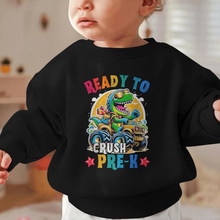 Monster Truck Dinosaur Boys Back To School Crush Pre-k Kids Graphic Toddler Sweatshirt Monster Truck Dinosaur Boys Back To School Crush Pre-k Kids Graphic Toddler Sweatshirt