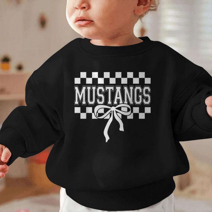 Mustangs High School Spirit Fan Team Mustang Back To School Graphic Toddler Sweatshirt