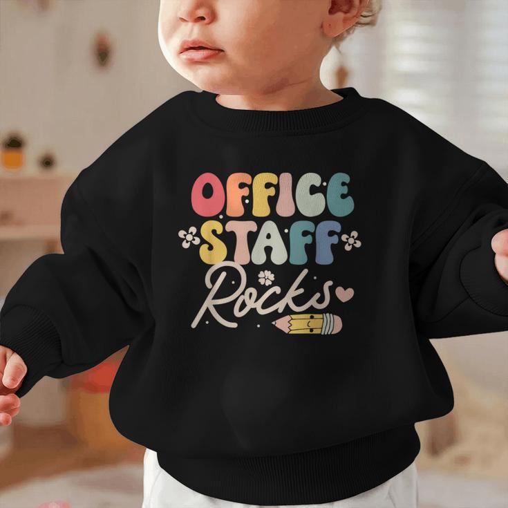 Office Staff Rocks Back To School Secretary Administrative Graphic Toddler Sweatshirt