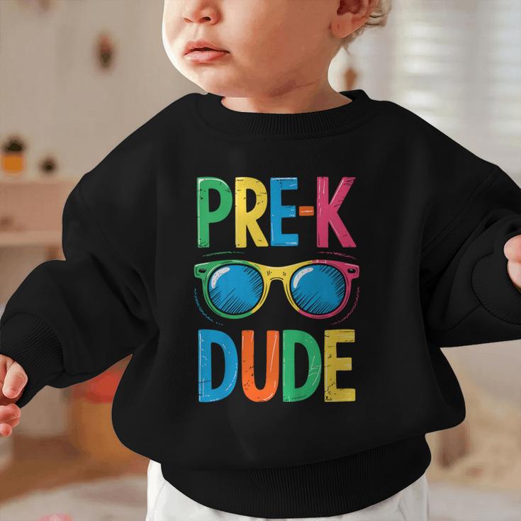 Pre-K Dude Shirt Back To School First Day Of Preschool Boy Graphic Toddler Sweatshirt