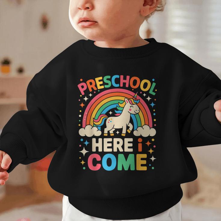 Preschool Here I Come Unicorn Back To School Preschool Girls Graphic Toddler Sweatshirt Preschool Here I Come Unicorn Back To School Preschool Girls Graphic Toddler Sweatshirt