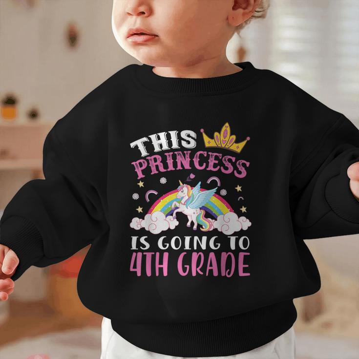 Princess Going To 4th Grade Tee For Girls Back To School Graphic Toddler Sweatshirt Princess Going To 4th Grade Tee For Girls Back To School Graphic Toddler Sweatshirt