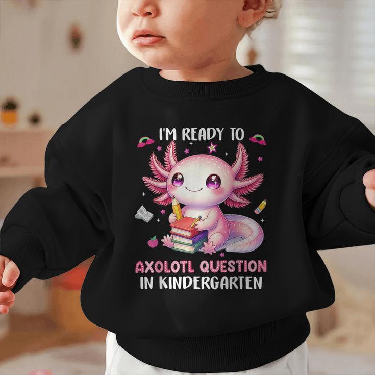 Ready To Kindergarten Axolotl Questions Back To School Girls Graphic Toddler Sweatshirt Ready To Kindergarten Axolotl Questions Back To School Girls Graphic Toddler Sweatshirt