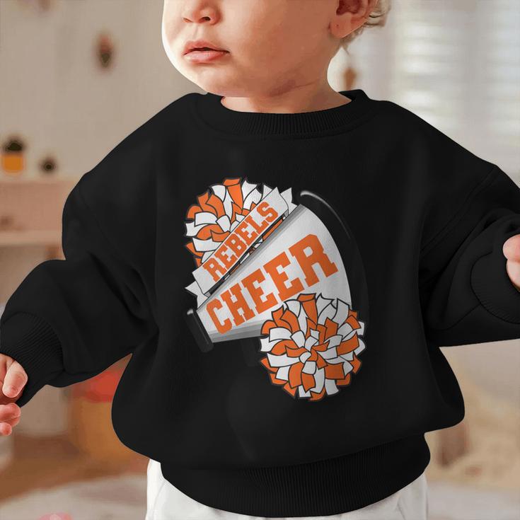 Rebels Cheer Back To School Cheerleading Spirit O Graphic Toddler Sweatshirt