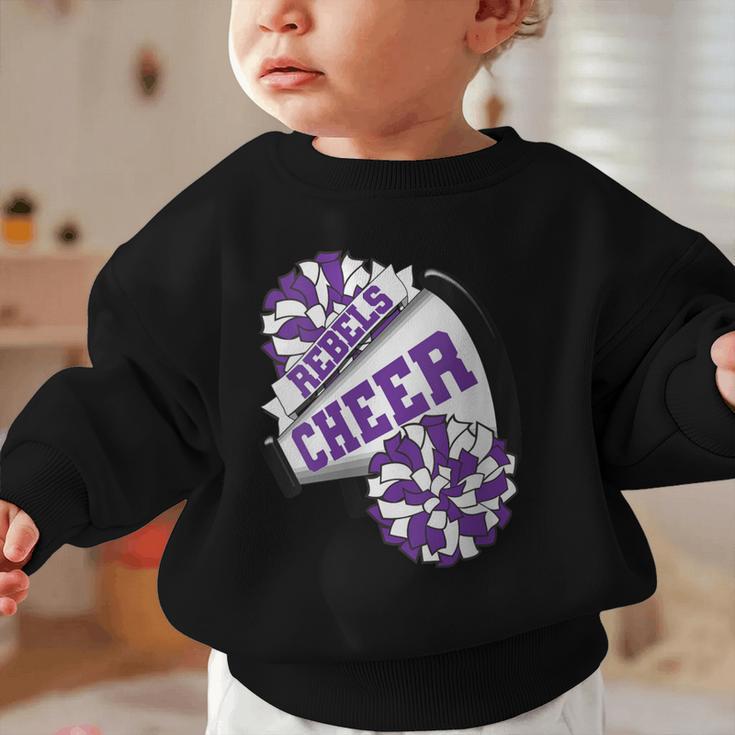 Rebels Cheer Back To School Cheerleading Spirit P Graphic Toddler Sweatshirt Rebels Cheer Back To School Cheerleading Spirit P Graphic Toddler Sweatshirt