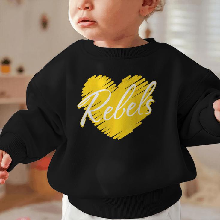 Rebels Heart Back To School Spirit GY Graphic Toddler Sweatshirt Rebels Heart Back To School Spirit GY Graphic Toddler Sweatshirt