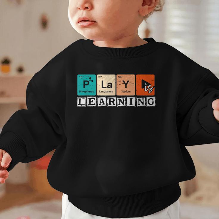 Retro Play Is Learning Back To School First Day Of School Graphic Toddler Sweatshirt