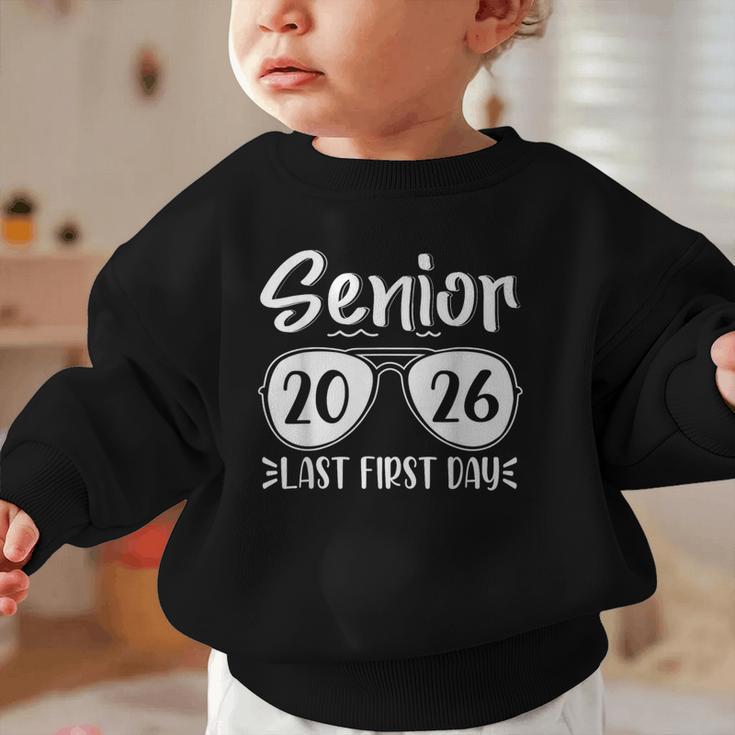 Retro Sunglasses Senior 2026 Last First Day Back To School Graphic Toddler Sweatshirt