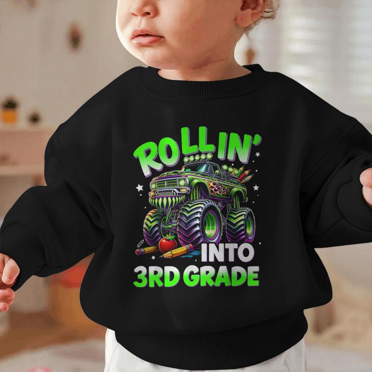 Rollin' Into 3rd Grade Monster Truck Back To School Boys Graphic Toddler Sweatshirt Rollin' Into 3rd Grade Monster Truck Back To School Boys Graphic Toddler Sweatshirt