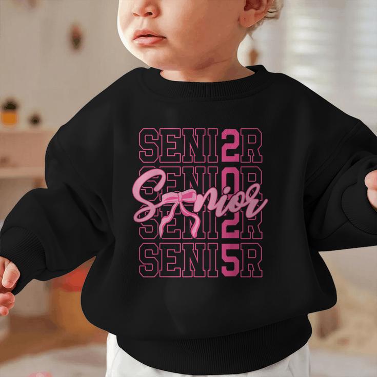 Senior 2025 Coquette Pink Bow Class Of 2025 Back To School Graphic Toddler Sweatshirt Senior 2025 Coquette Pink Bow Class Of 2025 Back To School Graphic Toddler Sweatshirt