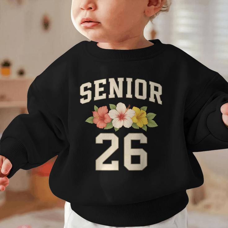 Senior Class Of 2026 Hibiscus Floral Girls Back To School Graphic Toddler Sweatshirt