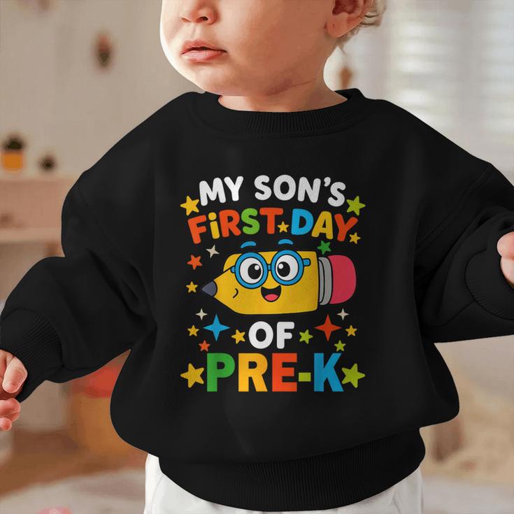 My Son's First Day Of Pre-K Back To School Kids Graphic Toddler Sweatshirt