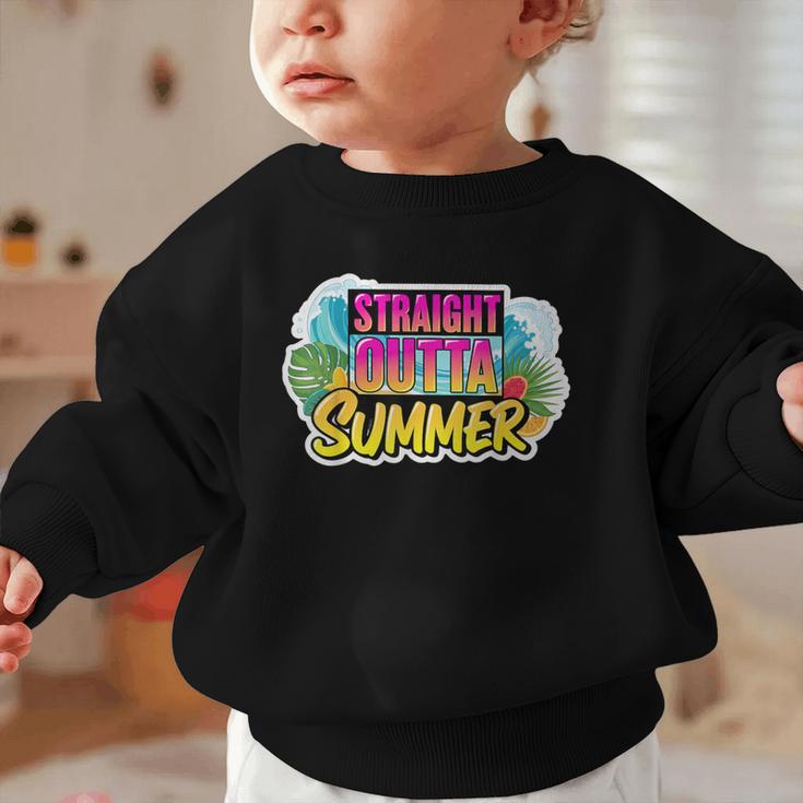 Straight Outta Summer Back To School First Day Fall Autumn Graphic Toddler Sweatshirt Straight Outta Summer Back To School First Day Fall Autumn Graphic Toddler Sweatshirt