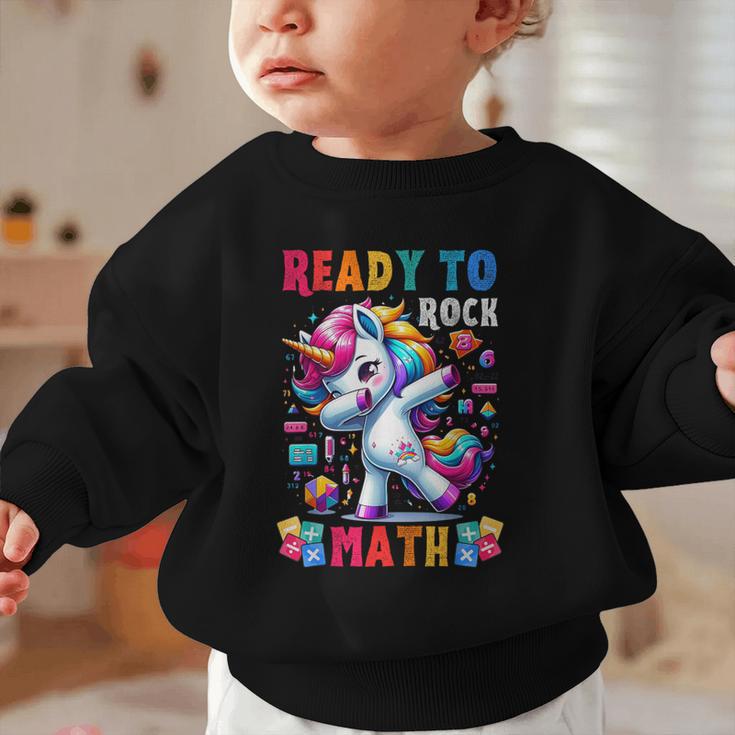 Student Back To School Math Squad Kids Girls Smarter Unicorn Graphic Toddler Sweatshirt