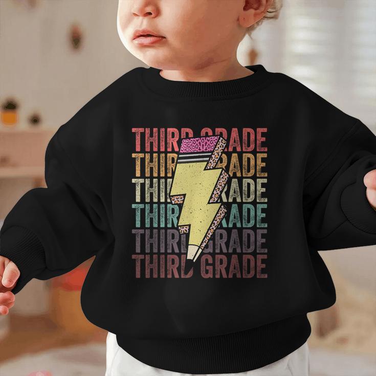 Third Grade Lightning Bolt Pencil 1st Day Of Back To School Graphic Toddler Sweatshirt Third Grade Lightning Bolt Pencil 1st Day Of Back To School Graphic Toddler Sweatshirt