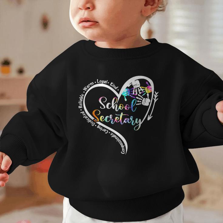 Tie Dye Heart School Secretary Life Tee Cute Back To School Graphic Toddler Sweatshirt Tie Dye Heart School Secretary Life Tee Cute Back To School Graphic Toddler Sweatshirt