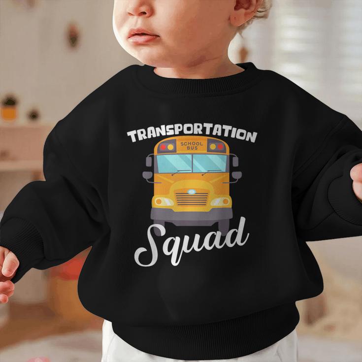 Transportation Squad Back To School Bus Driver Monitor Aide Graphic Toddler Sweatshirt Transportation Squad Back To School Bus Driver Monitor Aide Graphic Toddler Sweatshirt