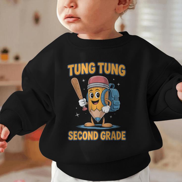 Tung Tung Sahur 2nd Grade Italian Brainrot Back To School Graphic Toddler Sweatshirt Tung Tung Sahur 2nd Grade Italian Brainrot Back To School Graphic Toddler Sweatshirt