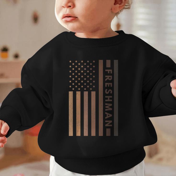 USA Flag Freshman 9th Ninth Grade Back To School Juneteenth Graphic Toddler Sweatshirt